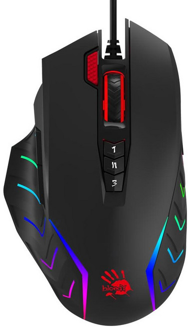 A4TECH 雙飛燕 bloodY 血手幽靈 95智尊2X RGB電競鼠, A4MS-J95, 黑色