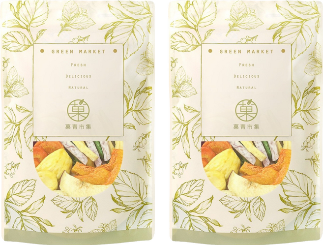 Green Market 菓青市集 綜合蔬果脆片, 180g, 2包