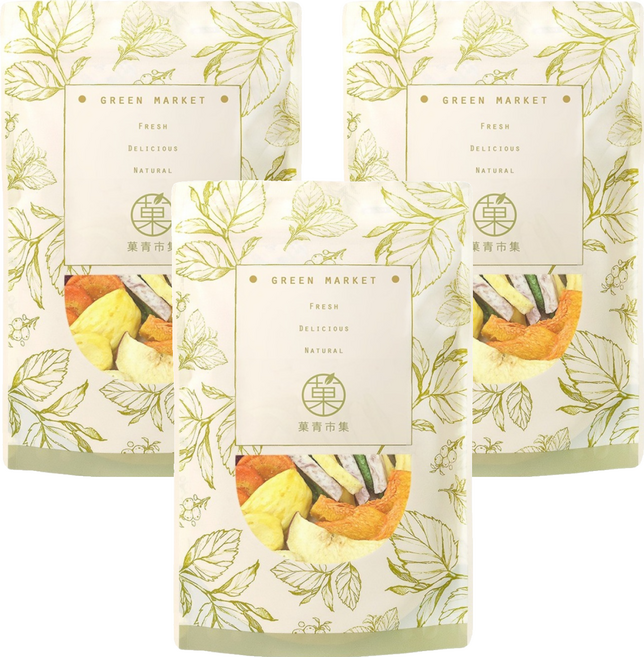 Green Market 菓青市集 綜合蔬果脆片, 180g, 3包