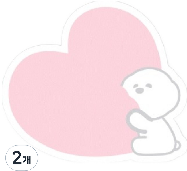 양지다이어리 기다려빵아 점착메모지 러블리, 혼합색상, 2개, 50매