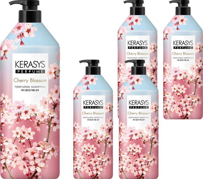 케라시스 퍼퓸 샴푸 체리 블라썸, 1L, 5개