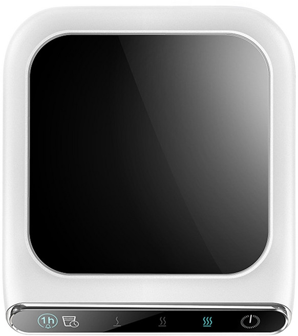 ANTIAN 暖小白 BW-1901 智能恆溫杯墊 55°C恆溫加熱 自動斷電保護 PI加熱, 黑色, 1個