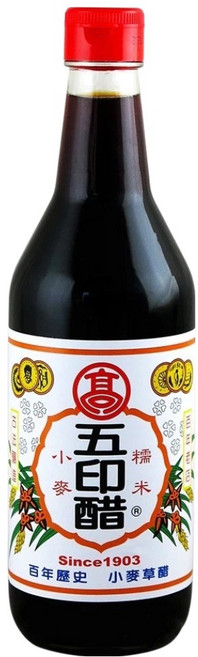 高記 調理五印醋 100%純米麥釀造, 520ml, 1瓶