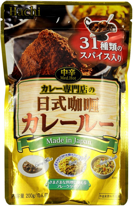 HACHI 日式咖哩粉 中辛, 200g, 1包