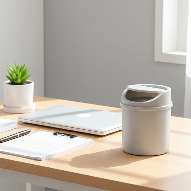 오템 미니 탁상용 휴지통, 그레이