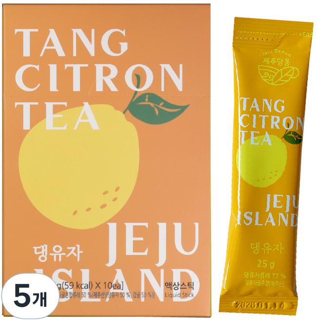 제주담움 댕유자 스틱, 25g, 10개입, 5개