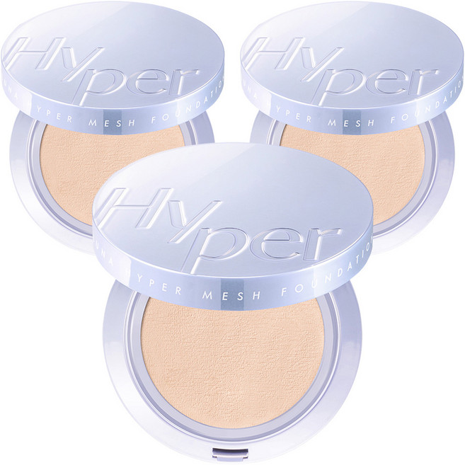 LunA Hyper Mesh氣墊粉餅 13g, 3個, 0.7 號象牙色