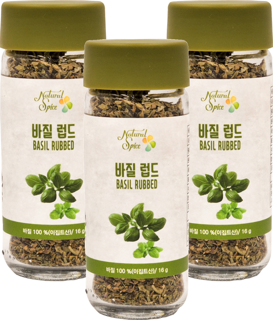 내츄럴스파이스 바질 럽드, 16g, 3개