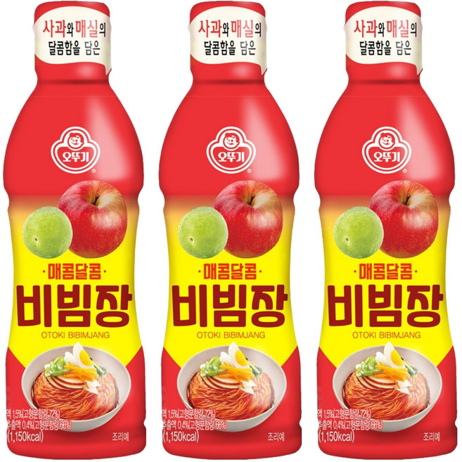 오뚜기 매콤달콤 비빔장, 500g, 3개