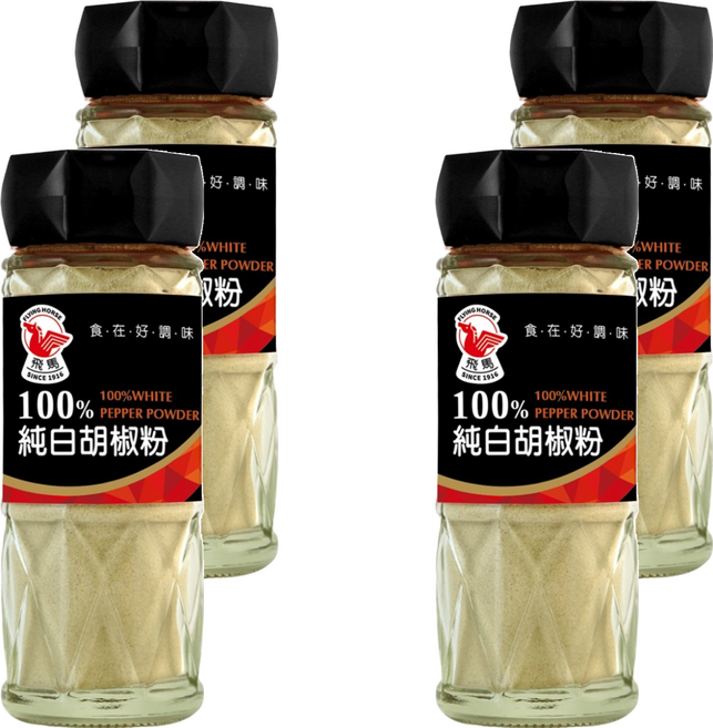 飛馬 100%純白胡椒粉, 45g, 4瓶