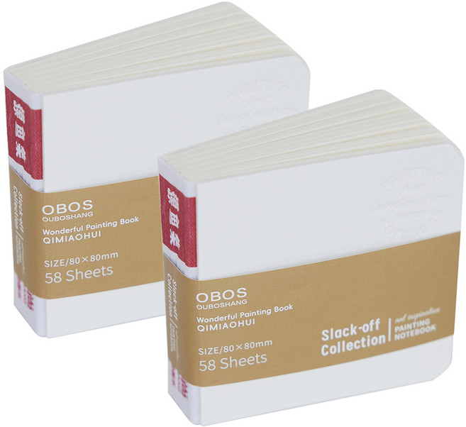 languo 메이크마인 미니 수채화 물감 드로잉북, 2개