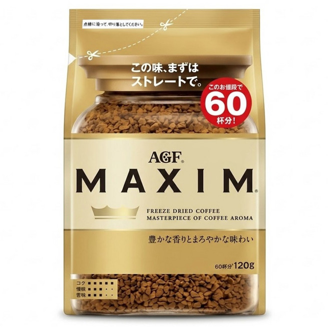 AGF MAXIM 咖啡豆, 1包, 120g, 1入