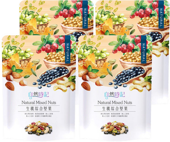 Nature Time 自然時記 生機綜合堅果, 200g, 4包