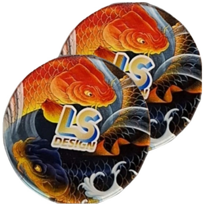 LS DESIGN 磁吸 直噴阿波馬卡龍 直徑5公分 波孔長4公分寬1.8公分, 金鯉魚, 2個