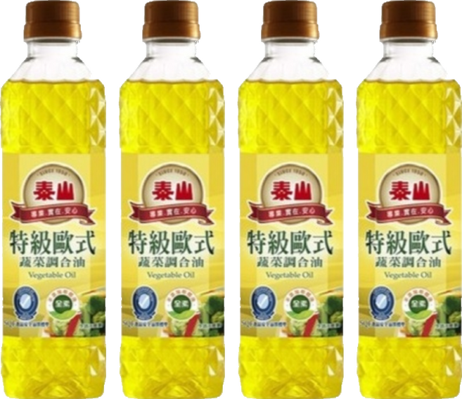 TAISUN 泰山 特級歐式蔬菜調合油, 500ml, 4瓶