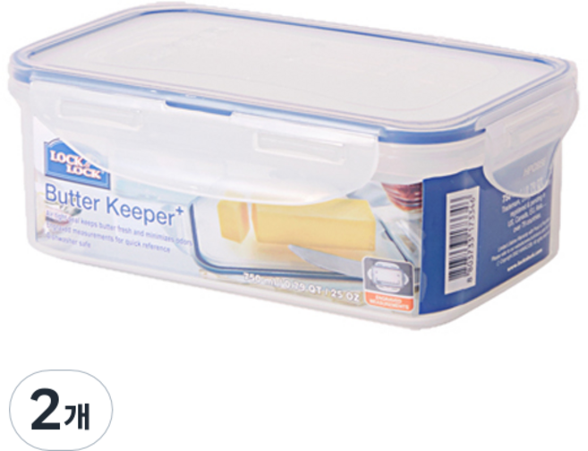 락앤락 버터 보관용기 750ml, 2개, 단품