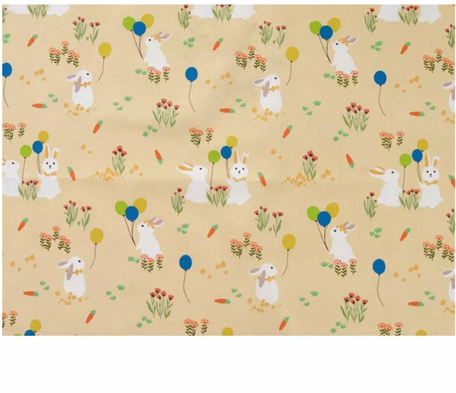 COTTONVILL The Blossom 20支棉質布料, 黃色兔子款, 1件