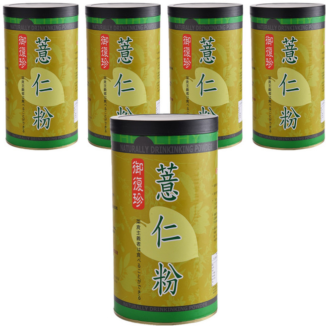 御復珍 薏仁粉 無加糖, 500g, 5罐, 1入