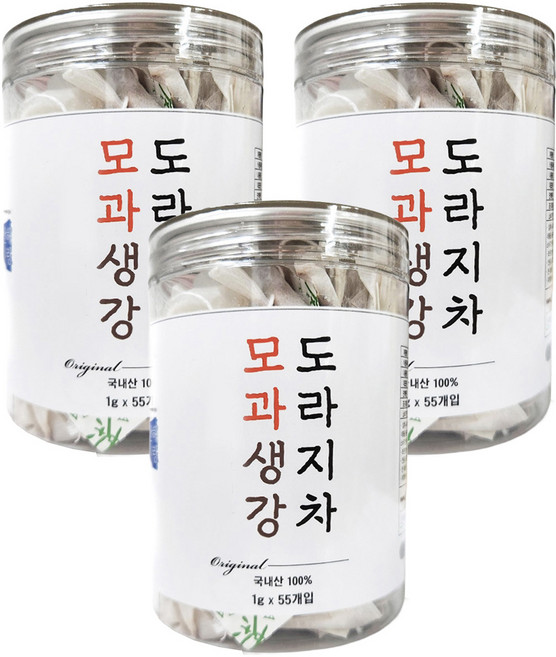 산해랑 볶은 모과생강 도라지차 55p, 1g, 55개입, 3개