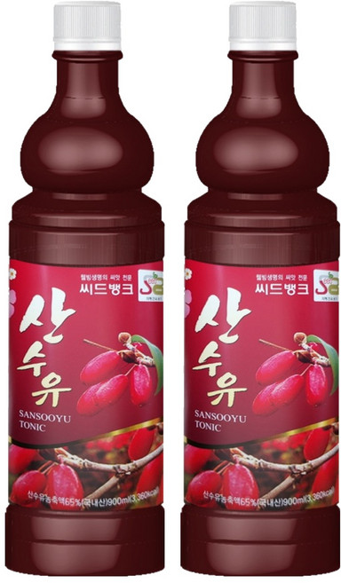 씨드뱅크 산수유 엑기스, 900ml, 2개