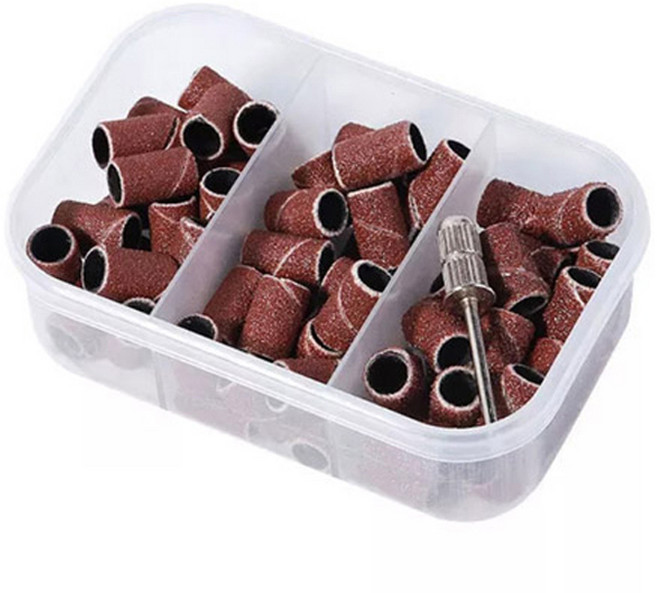 네일 샌딩 밴드 01 75p + 비트 베어링 세트, 1세트, 혼합색상