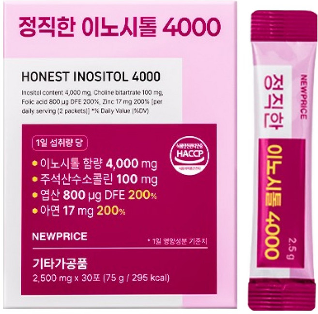 뉴프라이스 정직한 이노시톨 4000 30p, 1개, 30회분