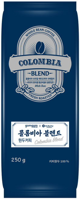 곰곰 콜롬비아 블렌드 원두, 홀빈(분쇄안함), 250g, 1개