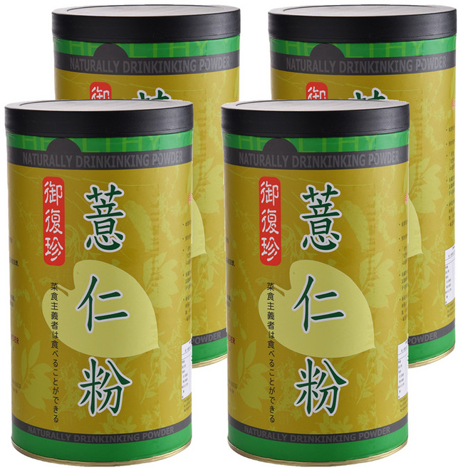 御復珍 薏仁粉 無加糖, 500g, 4罐, 1入