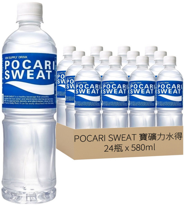 POCARI SWEAT 寶礦力水得, 580ml, 24瓶