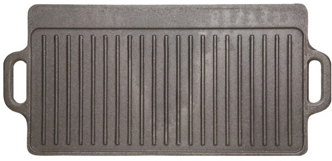 KitchenCraft 雙面鑄鐵煎烤盤/淺烤盤 導熱均勻 長效持溫, 45cm, 1個