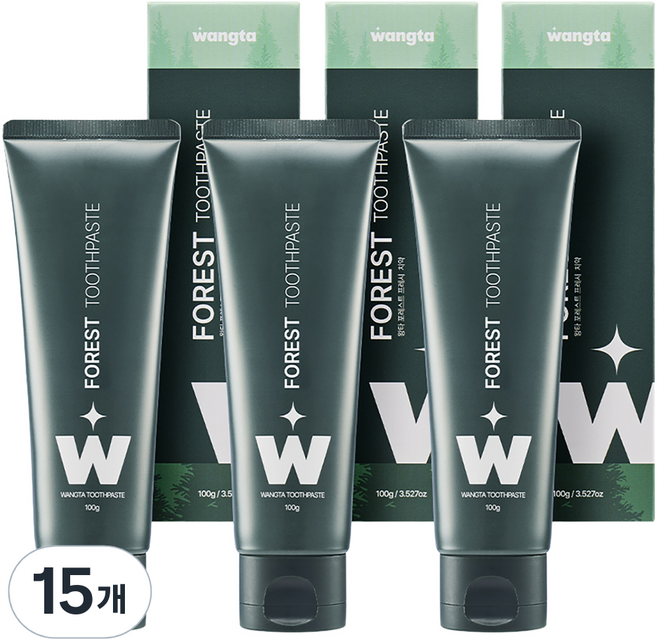 Wangta Forest Fresh 口氣護理牙膏, 15個, 100g