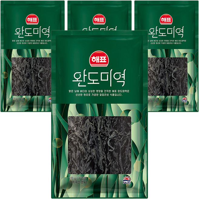 해표 완도 미역, 100g, 4개