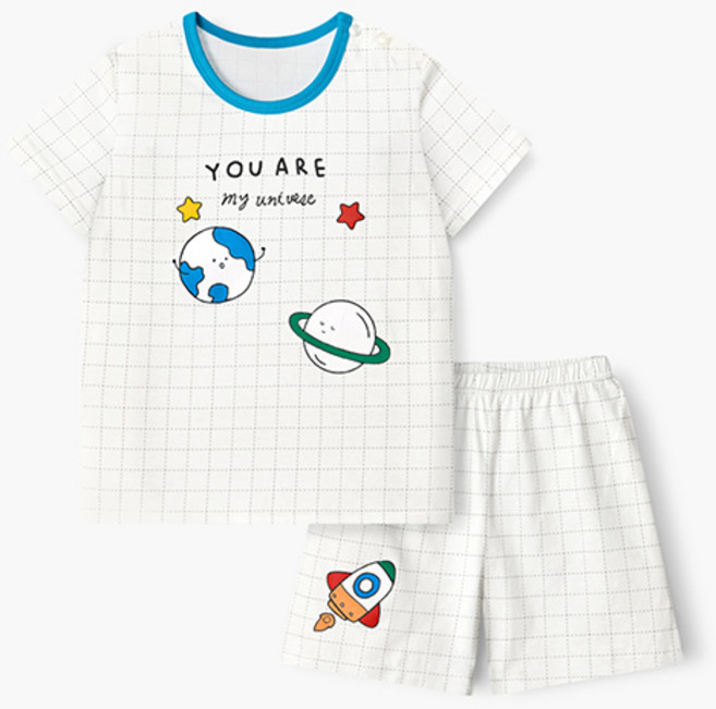 유니프랜드 아동용 유니버스 5부 내의 상하의 세트