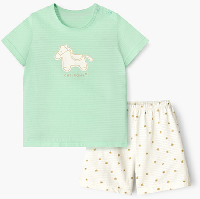 unifriend 兒童Starpony五分袖居家服上下裝套組