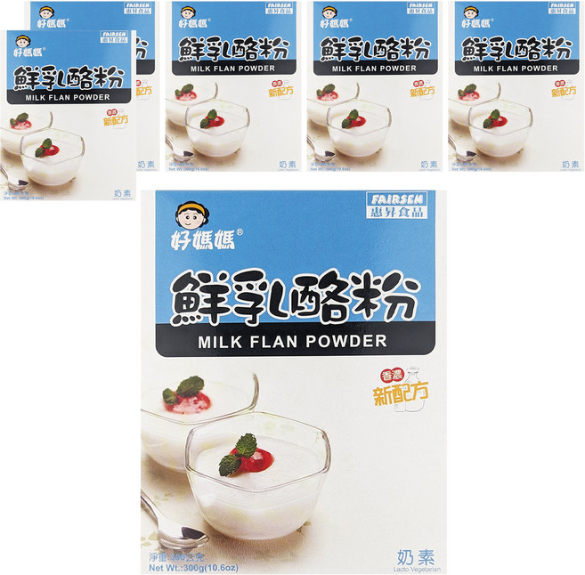 FAIRSEN 惠昇食品 好媽媽鮮乳酪粉 300g 適合全家DIY 奶素者可用 台灣製造, 6盒