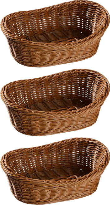 달빛마켓 타원형 진열 라탄바구니, 3개