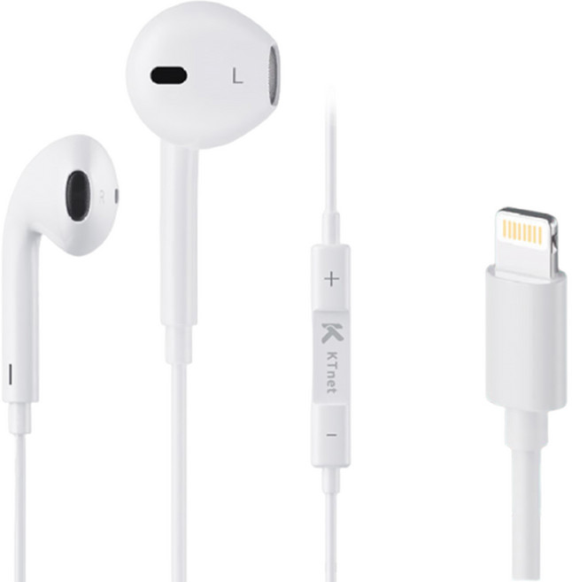 KTnet 廣鐸 EL1 Wired 入耳式 耳機 Lightning 麥克風 1.2m 白色 KTSEP-EPA3LW