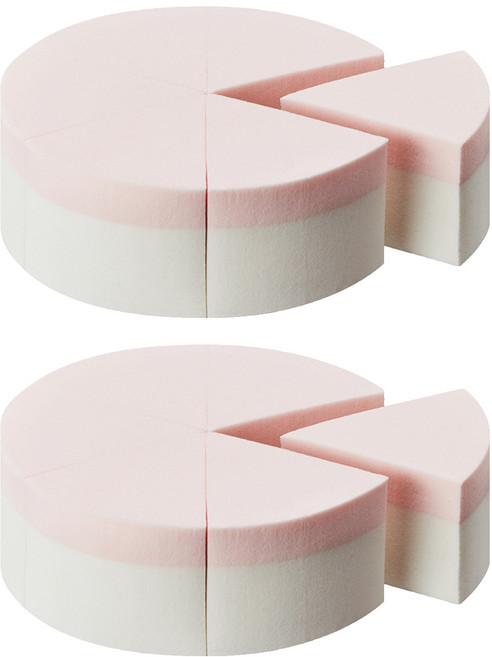 피카소꼴레지오니 라텍스 원형 케이크 스펀지 6p, 혼합색상, 2개