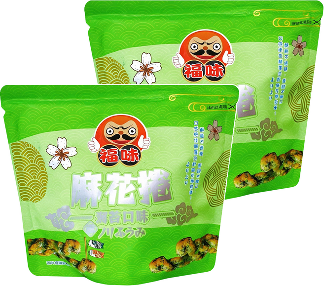 福味 手工海苔麻花捲, 75g, 2包