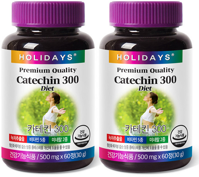 홀리데이즈 카테킨 300, 60정, 2개