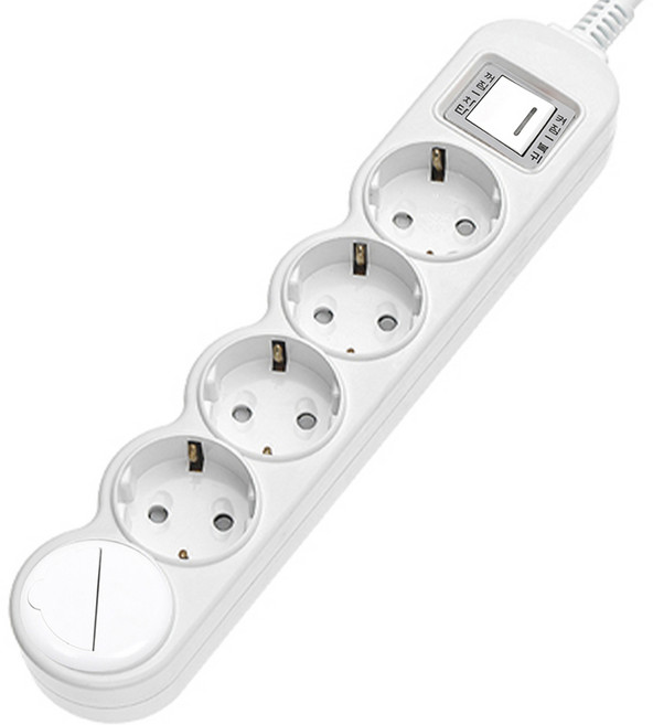 에코파워탭 국내 제조 과부하차단 멀티탭 5구 EPM-L305 + 안전커버, 40cm, 혼합색상, 1개