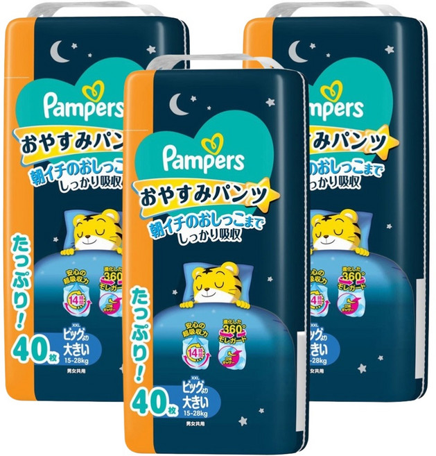 Pampers 幫寶適 日本境內版 極上守護巧虎晚安褲 15~28 公斤, 2XL, 120片
