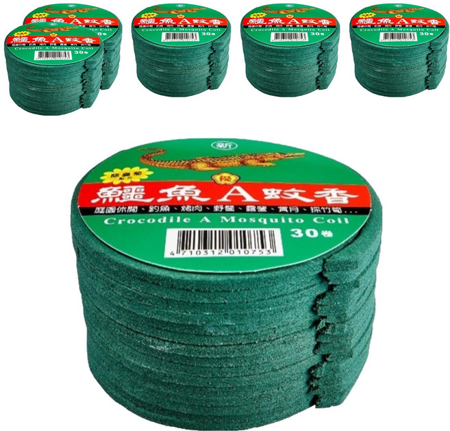 鱷魚 蚊香 經濟包 30卷, 390g, 6組