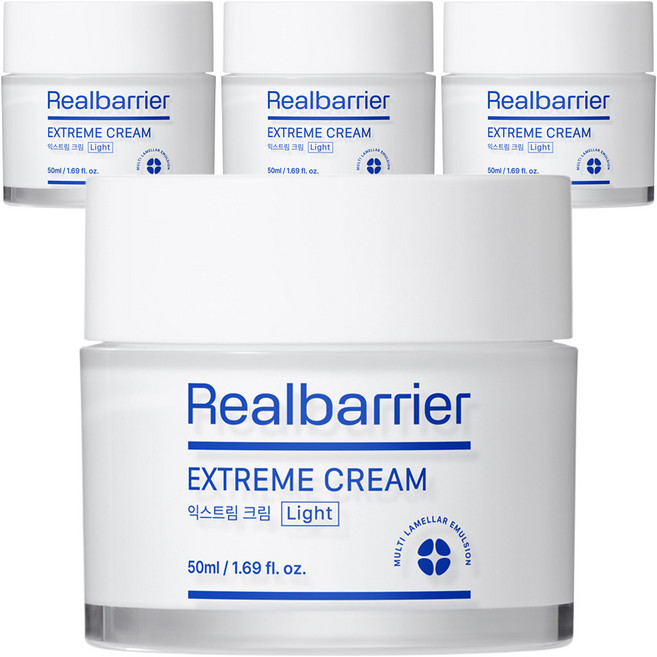 리얼베리어 익스트림 크림 라이트, 50ml, 4개