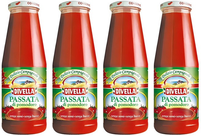 디벨라 토마토 퓨레, 680g, 4개