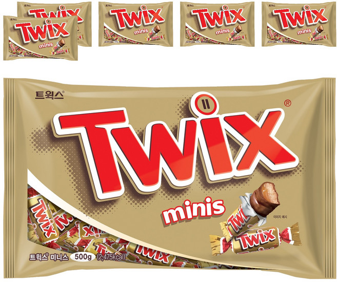 트윅스 미니사이즈 초코바, 500g, 6개