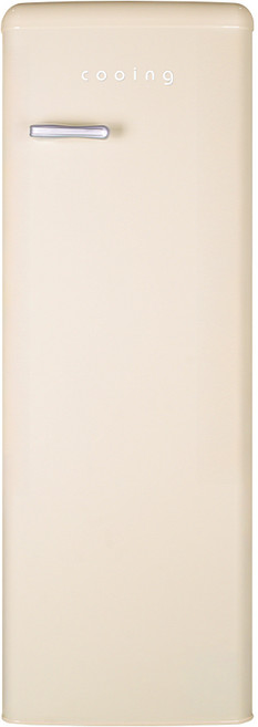 쿠잉전자 레트로 미니 소형 148L 스탠드형 1도어 김치냉장고 방문설치, 크림, REF-K150SC