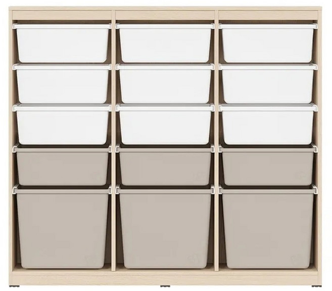 한샘 샘키즈 수납장 1305 모던, 라이트메이플 + 화이트 + 웜그레이, 5단