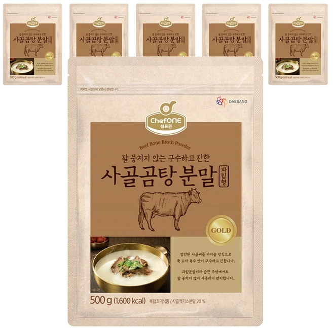 쉐프원 사골곰탕 분말, 500g, 6개 - 쿠팡