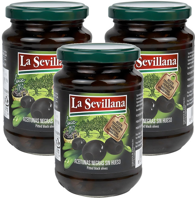 라세빌라나 블랙올리브, 370g, 3개